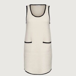 Oak and Fort CONTRAST TRIM SLEEVELESS KNIT MINI DRESS - NWT
